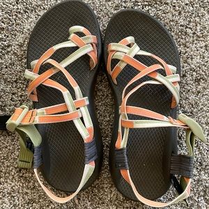 Chaco Size 7, multi-colored sandals.